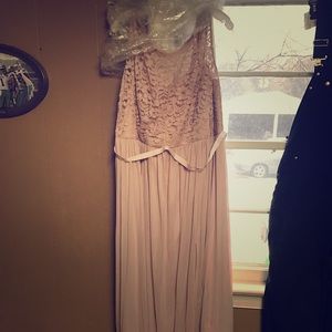 David's Bridal floor length bridesmaids dress